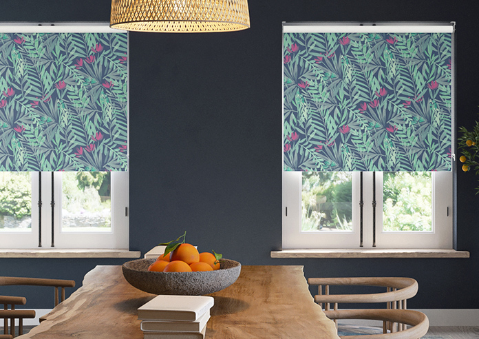 Watercolour Jungle, Night - Twist&Fit Roller Blind - Image 3